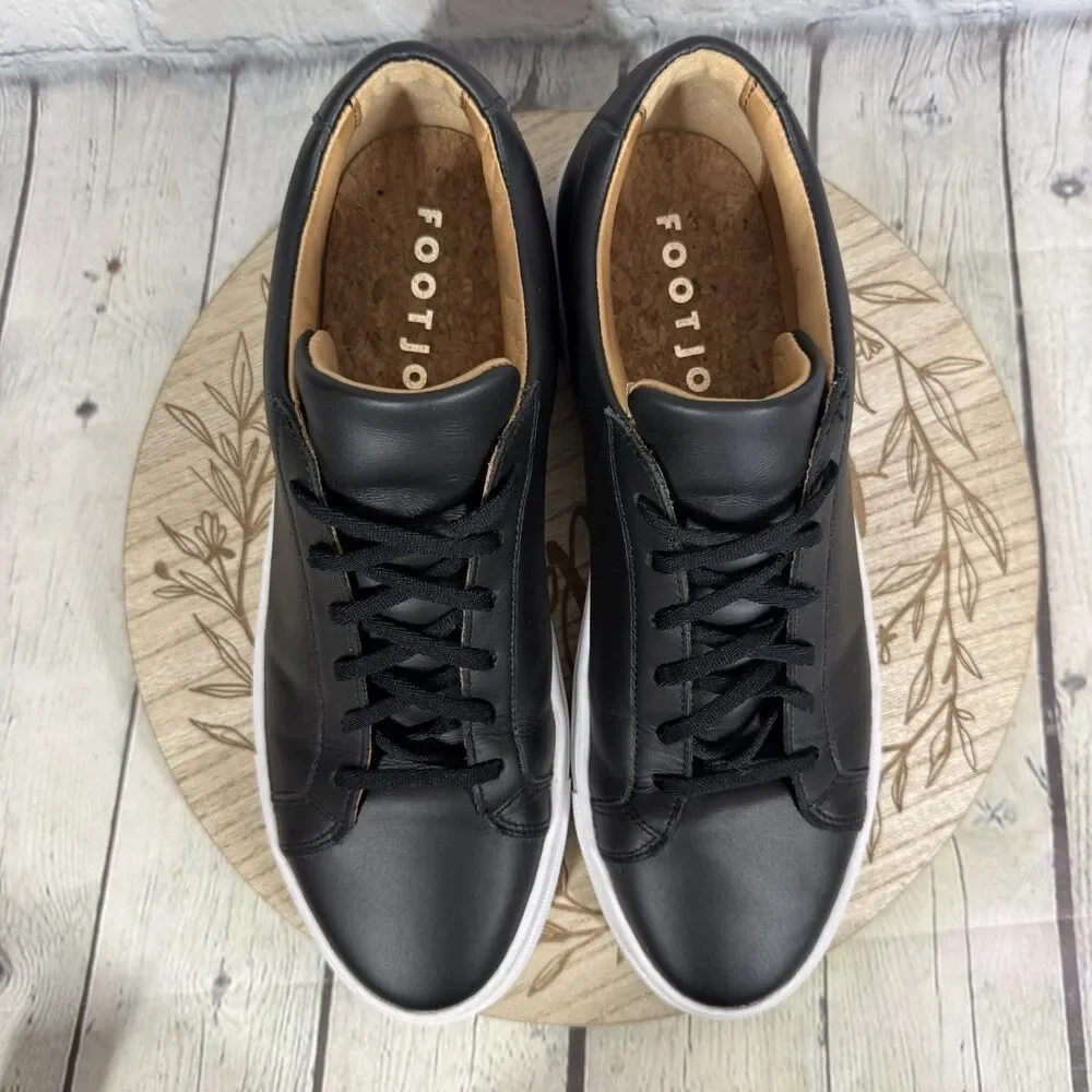 FootJoy Golf Shoes Mens 10 M Black Leather Spikeless Sneaker Preppy Casual